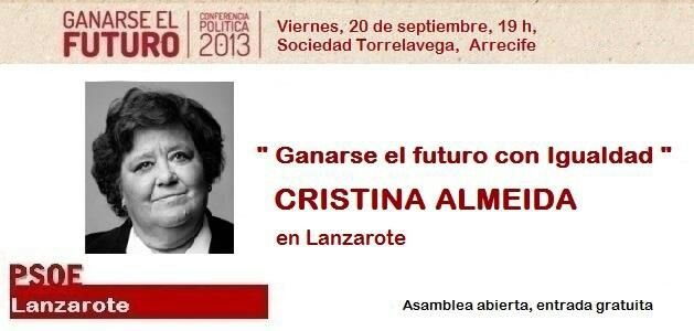 Cristina Almeida en Lanzarote