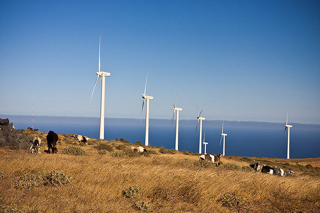 Parque eólico en Lanzarote