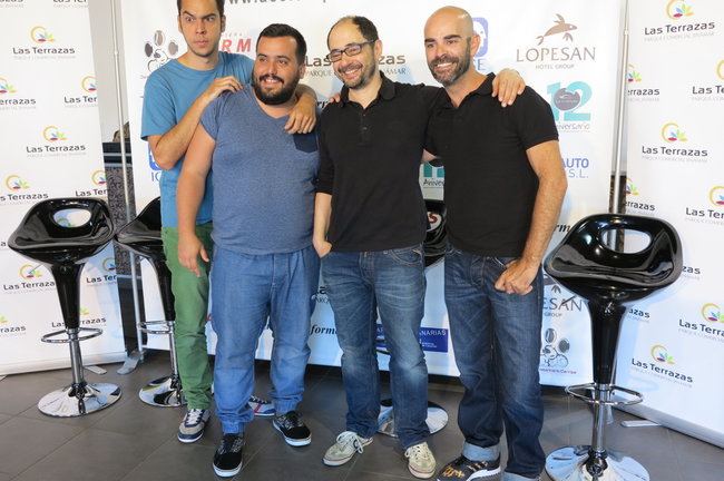 Los cuatro actores de El Trámite, Gómez, Perez, Sánchez y Ruano.
