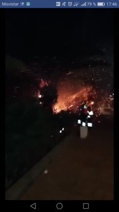 Incendio durante los fuegos artificiales 2