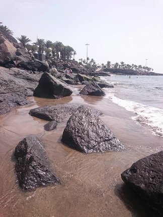 Playas de Puerto del Carmen sin arena