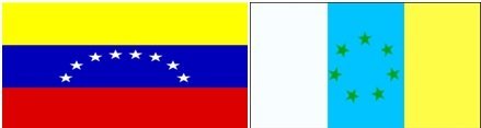 Banderas de Venezuela y Canarias