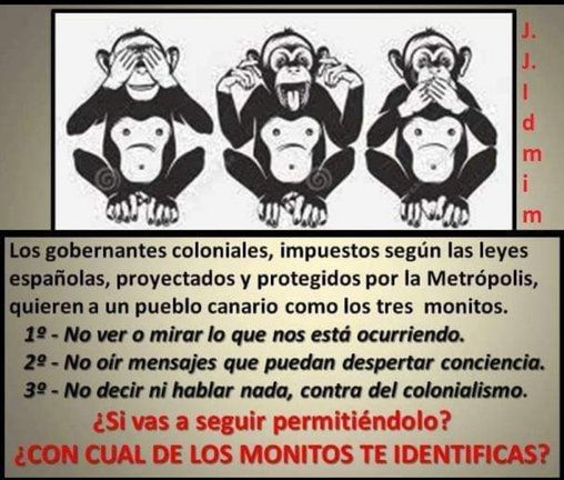 Los tres monos del colonizado
