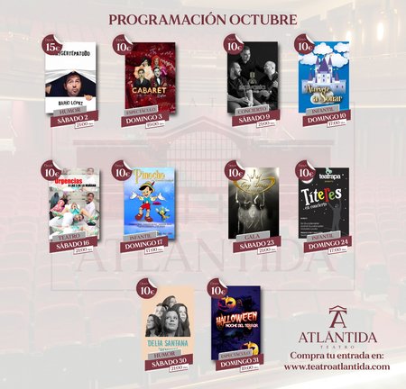 Programación de Octubre (Teatro Atlántida)