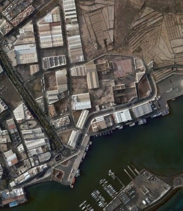 Foto aérea de la futura ubicación de la planta