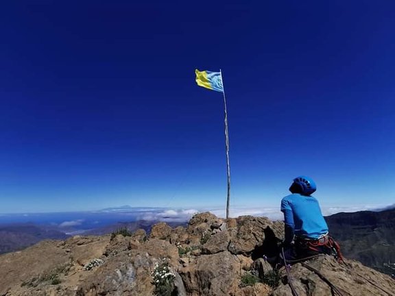 Bandera Canaria en el Roque Nublo 2