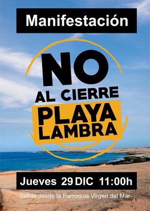 Protesta por el cierre de Playa Lambra