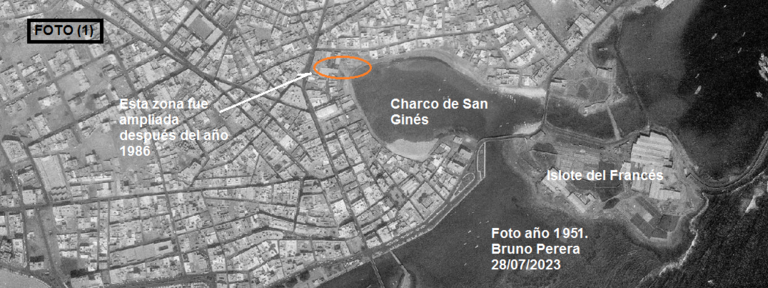 Charco San Gines. Foto antigua