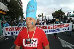 Presidente de Coveinca en la Manifestación