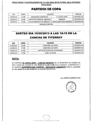 RESULTADOS FUTBOL SALA