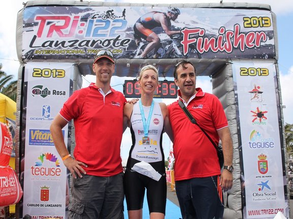 Beate Goertz, vencedora del Teguise Triathlon