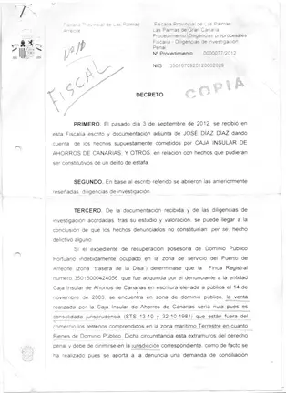 Informe de la Fiscalía sobre venta de la Caja de Ahorros