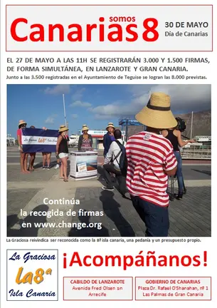 Cartel del 27 M La Graciosa 8ª Isla