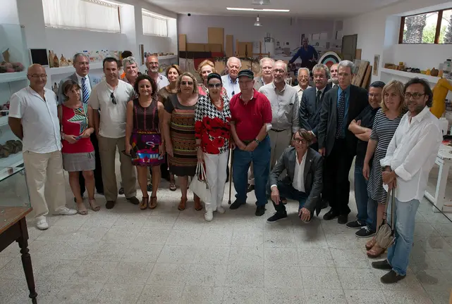 Patronos de la FCM y familiares de César Manrique en la casa Museo de Haría