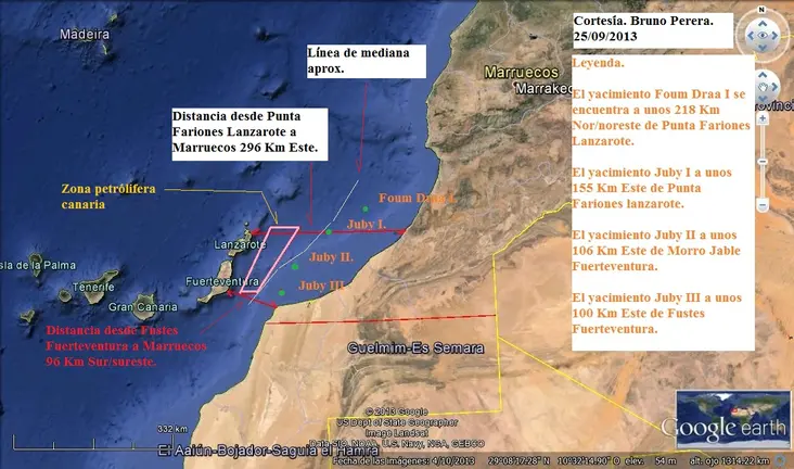 Nuevas marcaciones de las plataformas petrolíferas