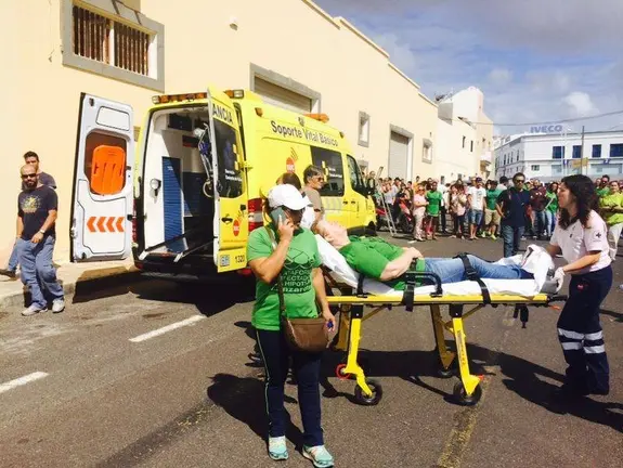 Una de las ciudadanas lesionadas durante la actuación policial