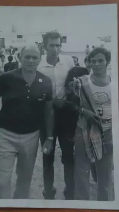 Un jovencito José Díaz con Alfredo Di Stefano