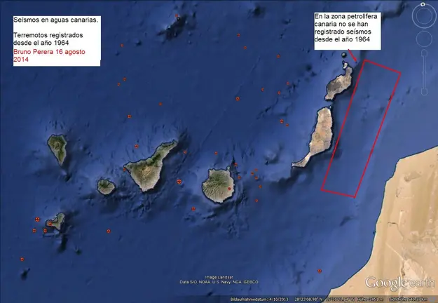 Seismos en aguas canarias