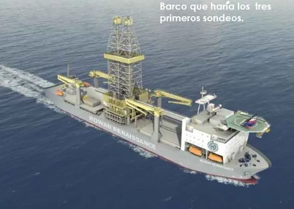 Barco que hará los 3 primeros sondeos