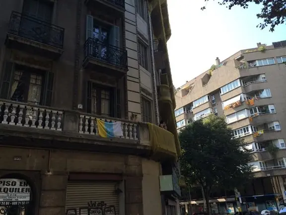 Bandera Canaria en la Diada