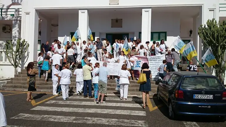 Concentración en el Hospital Insular