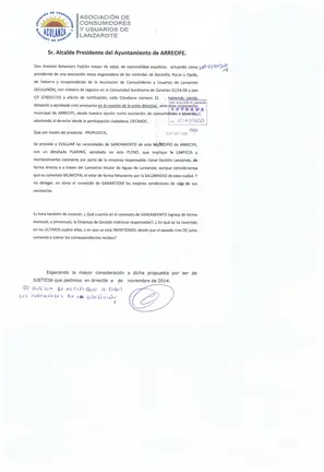 Moción de ACULANZA en el Ayuntamiento de Arrecife