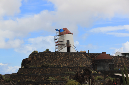 Obras de reforma del Molino de Guatiza