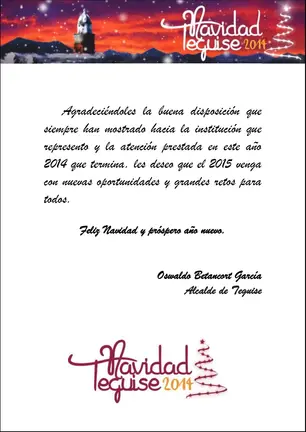 Felicitación Alcalde de Teguise