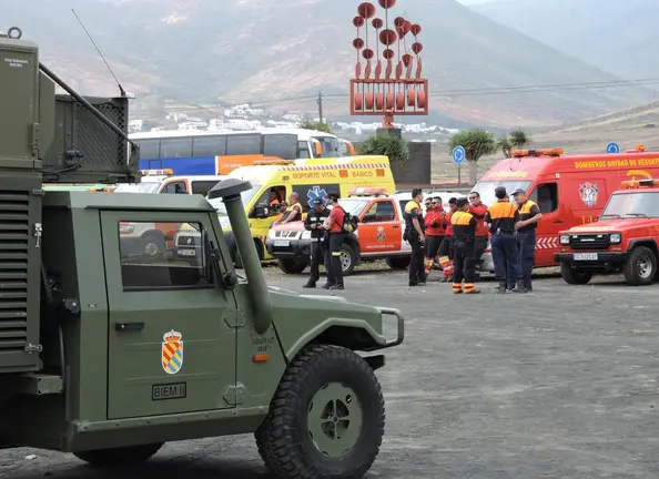 Simulacro de erupción volcánica