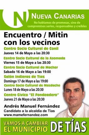 Mítines de Andrés Manuel Fernández