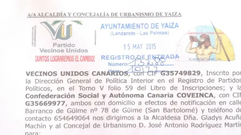 Denuncia en Yaiza