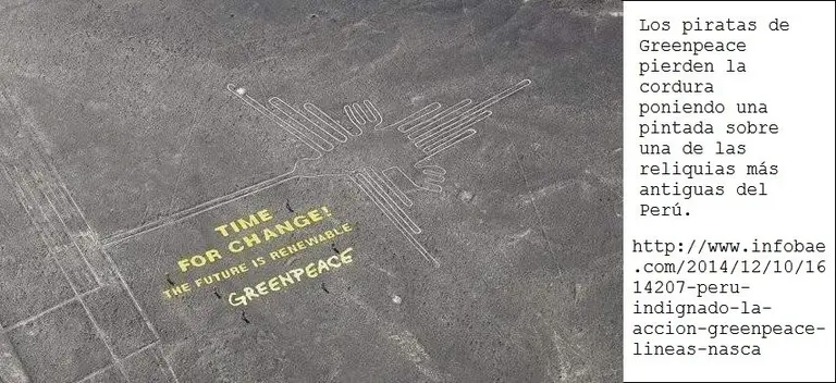 Foto de una de las locuras de Greenpeace.