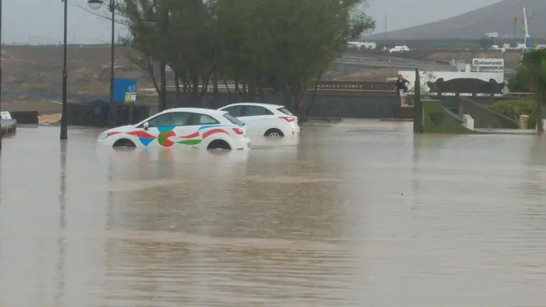 Arrieta, inundada por la lluvia