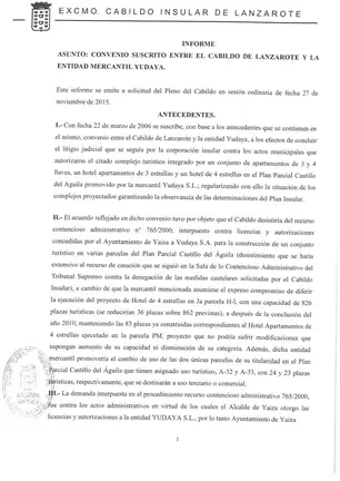 Informe del Cabildo