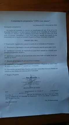 Aviso a la Comunidad 150 vecinos Los Alonso