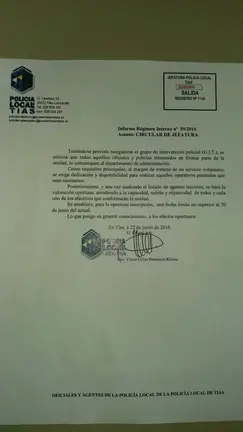 Circular de la Policía de Tías