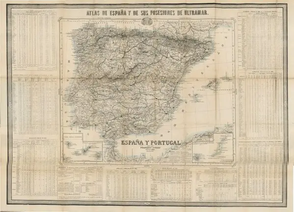 Mapa de españay sus posesiones ultramarinas