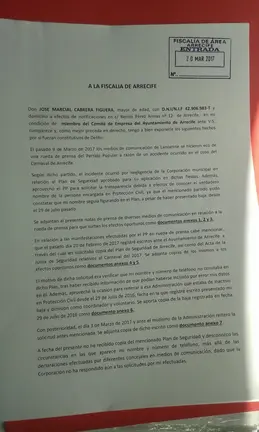 Denuncia de José Cabrera en Fiscalía 2