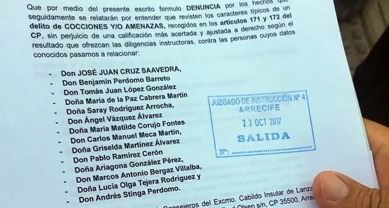 Denuncia a la oposición del Cabildo