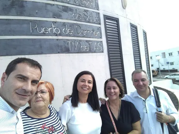 Mame, María, Érica, Gladis y Luis