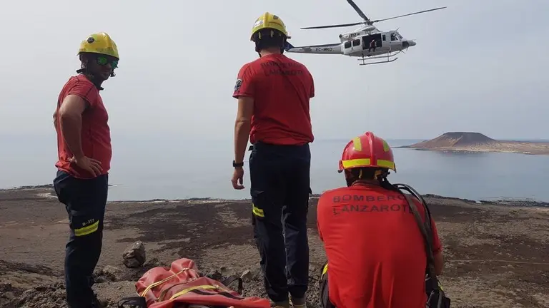 Rescate de un alumno en el Risco de Famara 2