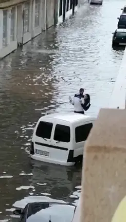 Tromba de agua en Arrecife