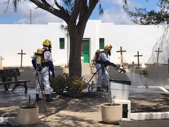 Desinfección Cementerio de Tías