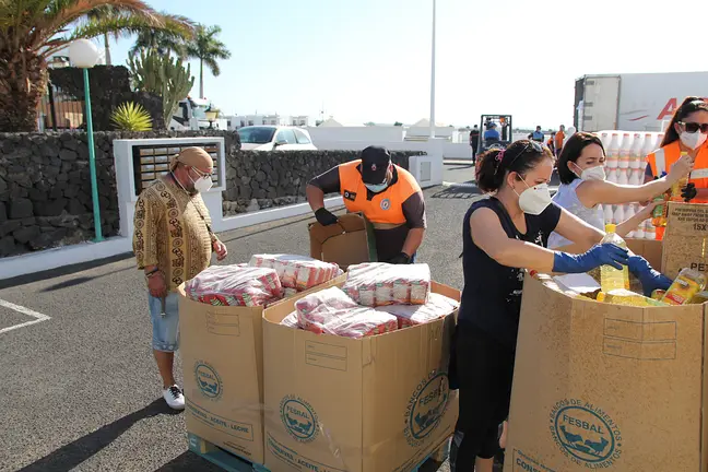 10 toneladas de ayuda del Banco de Alimentos