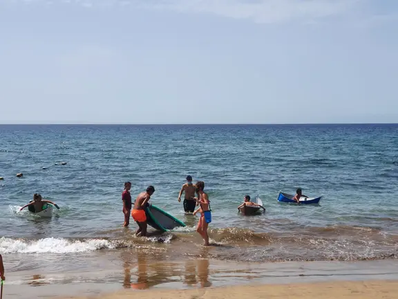 jolateros en playa grande