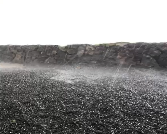 Granizada en Janubio 2