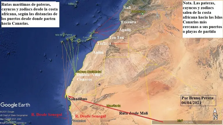 Inmigracion hacia Canarias desde la costa africana