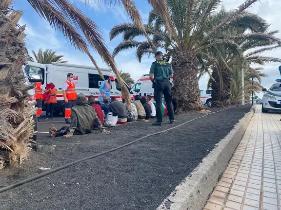 Inmigrantes capturados en Costa Teguise