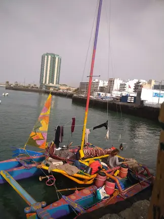 Barco reciclado en Arrecife