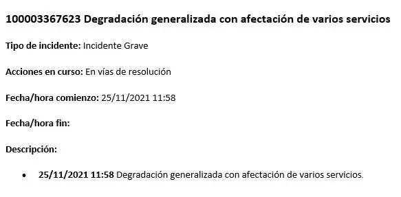 Caída del sistema informático de Sanidad